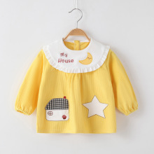 宝宝罩衣女秋冬婴儿外穿倒褂儿童护衣女童防水反穿衣公主吃饭围裙