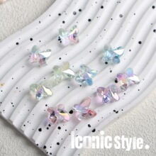 立体水晶蝴蝶串珠diy饰品珠子手机挂绳饰品配件散珠头绳项链配饰