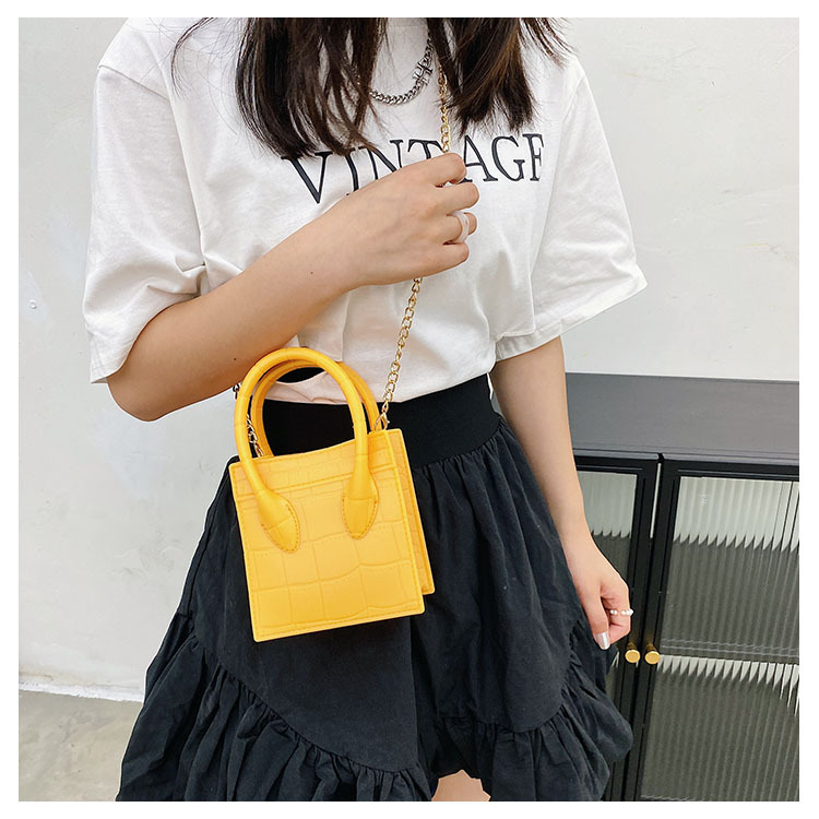 2025 Cross-border new popular smiling face bag, small square bag, fashionable and versatile chain hand bag, shoulder and crossbody jelly women's bag undefined