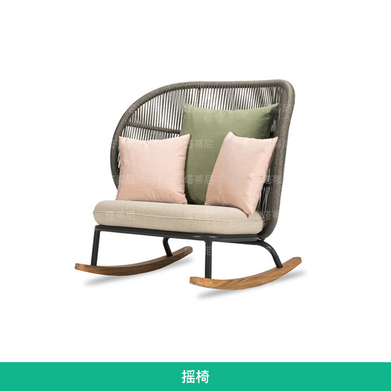 Conjunto de muebles de ratán para exteriores, sofá para patio, terraza, villa, resistente al agua y al sol, mesa de centro, muebles para jardín, balcón.