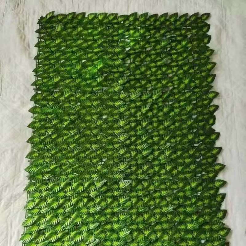 Nueva simulación de pared de plantas, decoración de hierba de hojas verdes, cerca de plástico, cerca, cerca de techo al aire libre, cerca de ingeniería de balcón