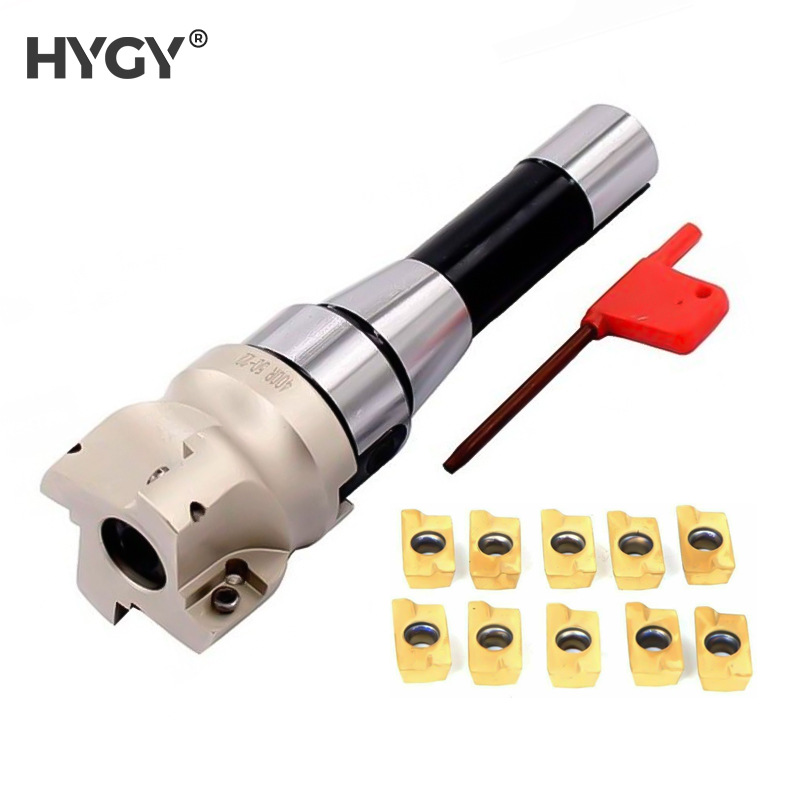 R8-FMB22-7/16铣刀柄刀杆+400R-50-22-4T刀盘+APMT1604铣刀粒10片