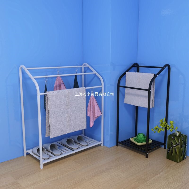 Bath Towel Rack Towel Rack Floor-Standing Kitchen Balcony-Free Punch-Free Toilet Bathroom Storage Rack Clothes Drying Rack Towel Bar