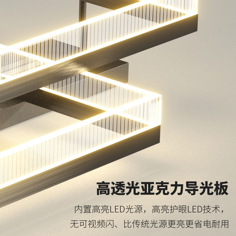 Nórdico sencillo moderno lujo villa lámpara de sala de estar doble candelabro dormitorio italiano estudio comedor lámparas de techo