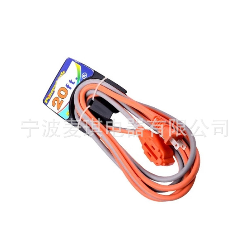 厂家供应美式插头电源线 美规两线插头电源线美式多用插座延长线