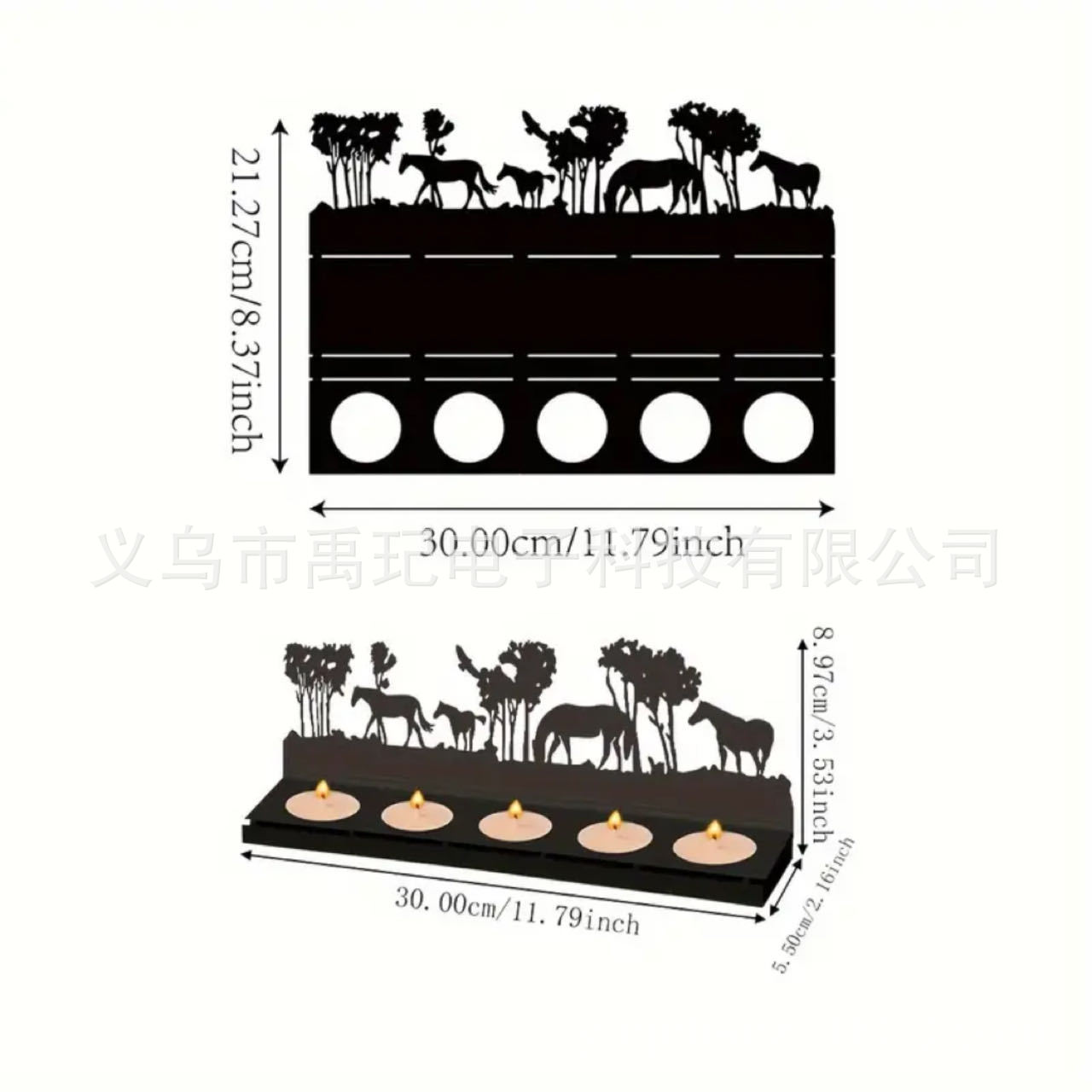 국경을 넘나드는 신제품 크리에이티브 금속 촛대 데스크탑 장식품 거실 철제 장식 축제 분위기 장식 공예품