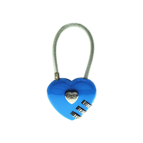 520 manufacturers wholesale steel wire password padlock heart password lock suitcase travel luggage padlock lover gift