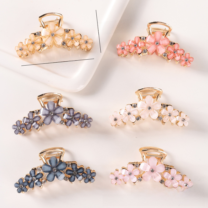 Accessori per capelli in stile coreano, lingotto di cristallo, fermaglio per capelli, lega elettrolitica, forcina per capelli, forcina per capelli, Internet, celebrità, elegante, ragazza dei fiori, tutto abbinato, Gr_voghion.com