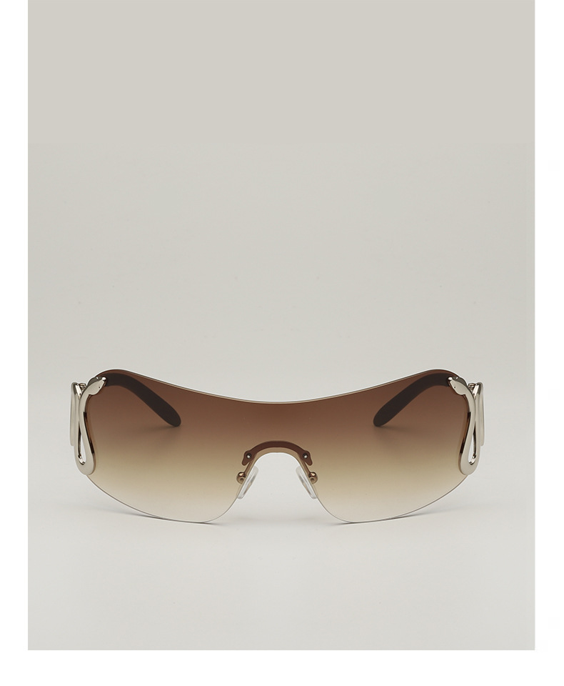 Solid Color Pattern Unisex Gender Punk, Streetwear Style Punk Streetwear Solid Color PC UV400 Protection Square Frameless Women's Sunglasses