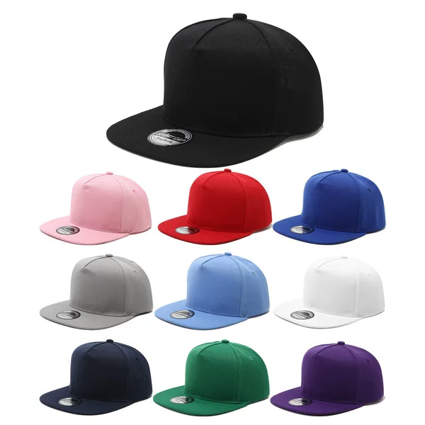 Flat-Brim Five-Panel Hip-Hop Hat, American Style, Unisex Fashion, Suitable for Outdoor Activities, Can Be Printed with Logo, Embroidered Five-Panel Hat
