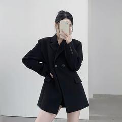 2025春季新款修身收腰西装外套女设计感直角肩小众休闲显瘦小西服