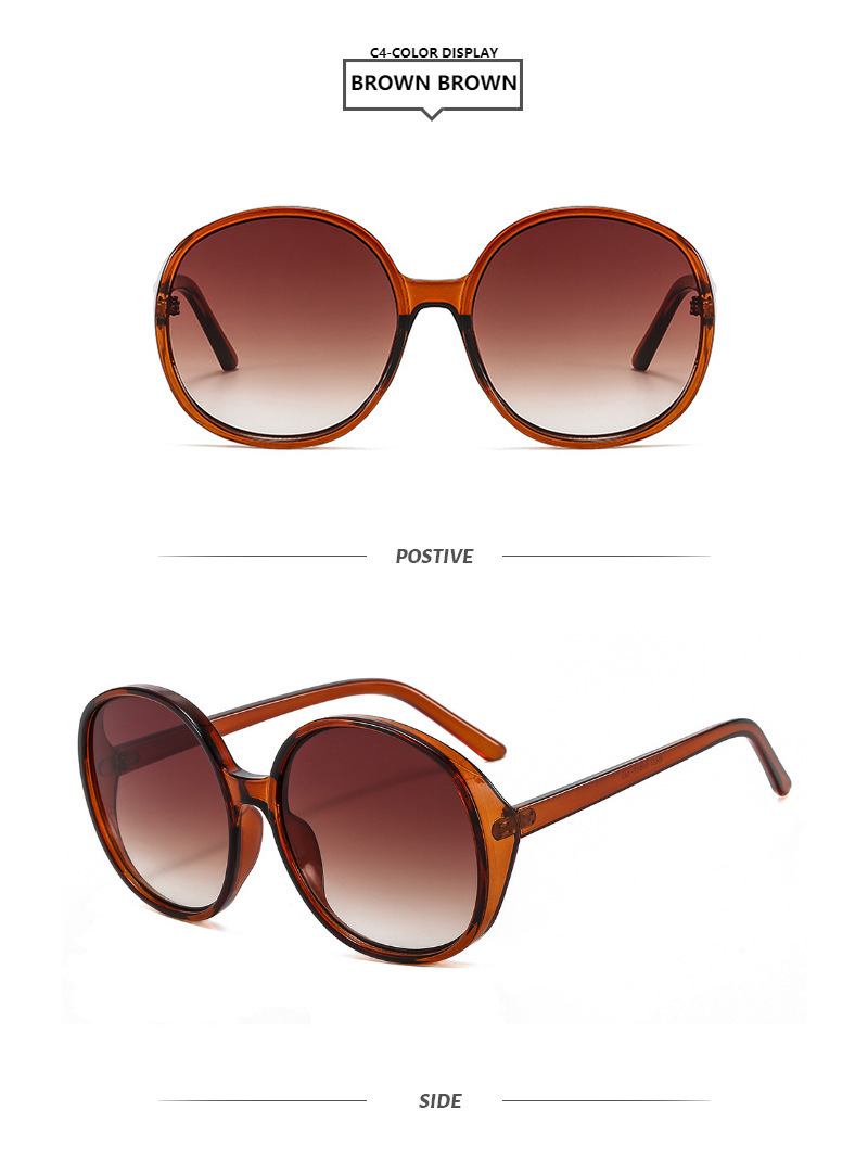 Oversized Round Sunglasses For Men And Women Uv Protection Fashion_voghion.com