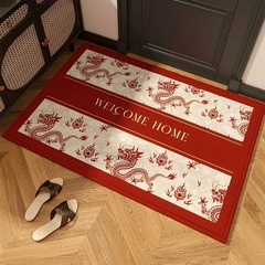 Lóng Téng - Hong Yun Dragon Fortune China Red Festive Area Rug for Children, Fresh Bedside Carpet with Thick and Plush Padding