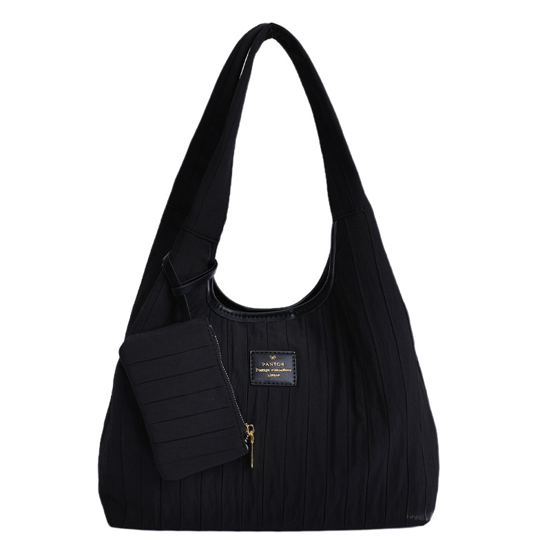 Bolso de moda coreana 2025 verano nuevo bolso femenino bolso de rayas retro bolso de lona de gran capacidad