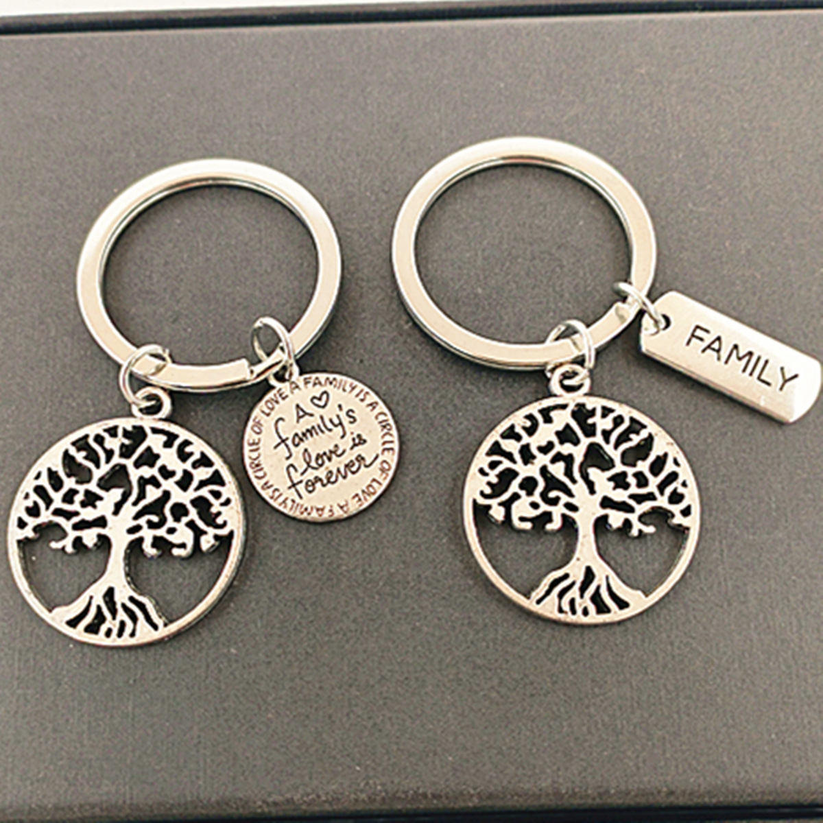 Cross-border hot-selling retro life tree thank you alloy pendant keychain Thanksgiving decoration holiday gift 2