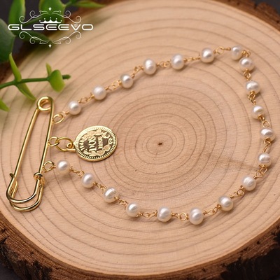 GLSEEVO natural freshwater Pearl Brooch high-grade fashion 2020 new pattern Europe and America customized Cross border Pectoral