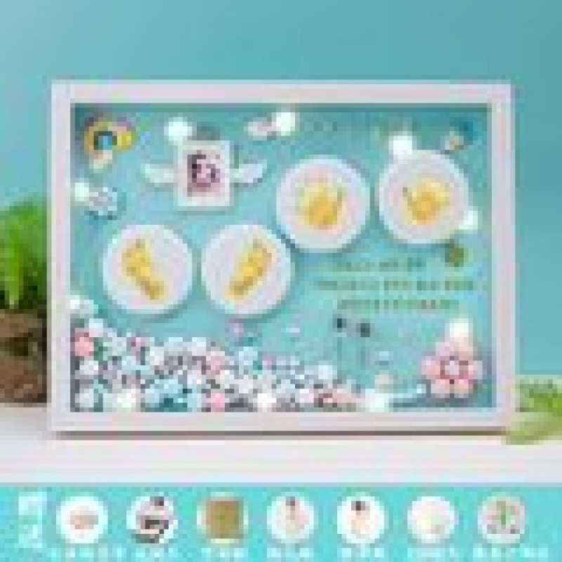 Solid wood 16inch blue gold paint + small jewelry warm lamp a☆