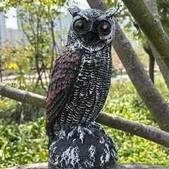 工場直売シミュレーションフクロウ発光太陽エネルギー庭園花園装飾長期供給目が光る