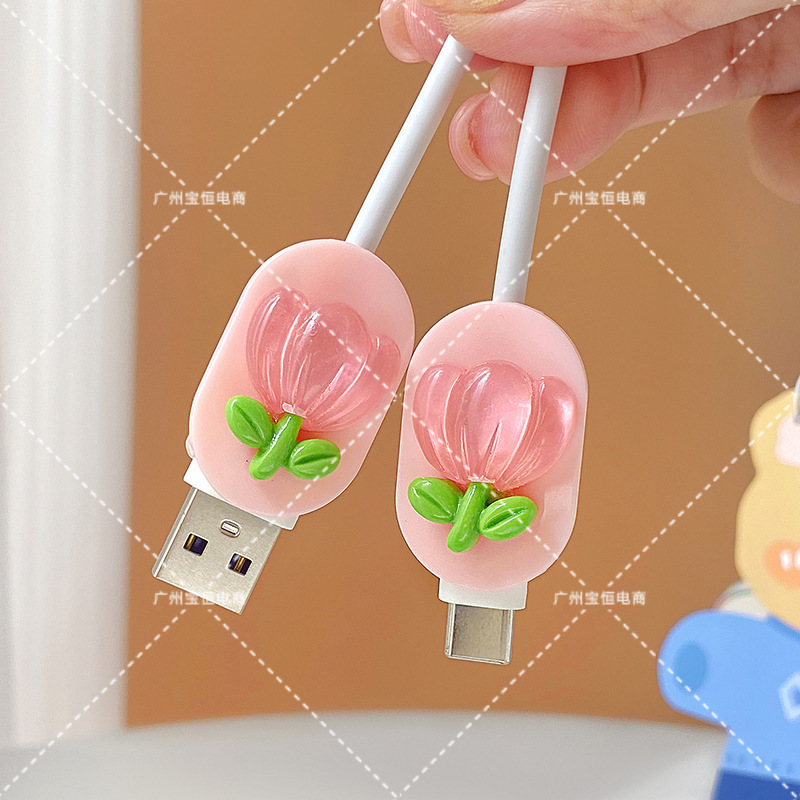 データライン保護カバーを適用したアップルoppo華為米vivo充電器ヘッドの折れ防止破損修復|undefined