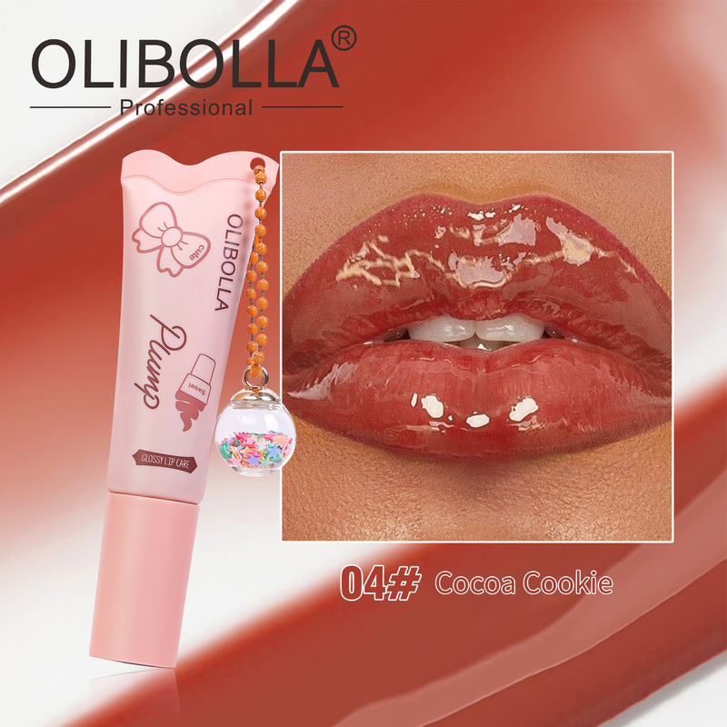 国境を越えた人気のOLIBOLLAアイスクリームリップクリームペンダント付き、水光沢、長持ちする保湿唇卸売|undefined