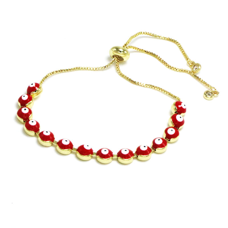 Fashion Devilu0027S Eye Copper Enamel Bracelets 1 Piece