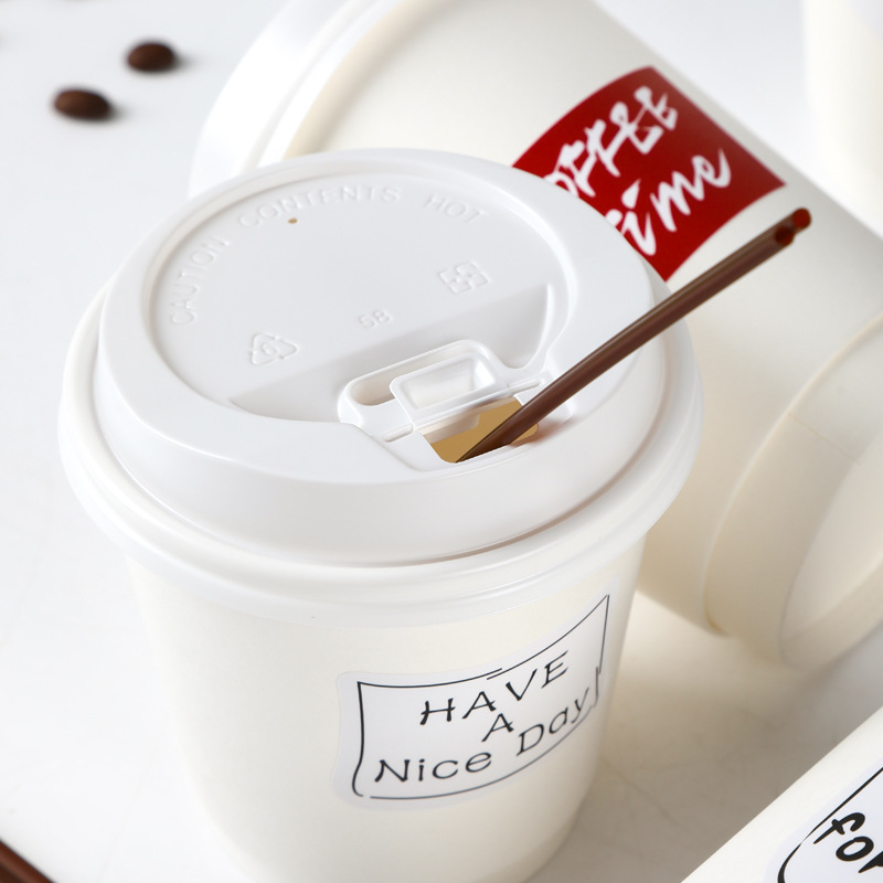 Desechable hueco aislado de doble capa de café leche té para llevar bebida caliente envasado a prueba de fugas cubierta taza de papel USO COMERCIAL