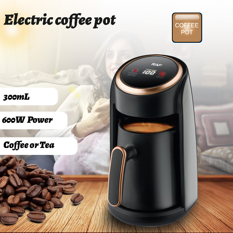 Cross-border European standard 300ML electric coffee pot 600W automatic power-off anti-splash coffee machine kitchen appliances