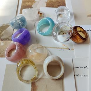 Nhẫn nhựa cây Acrylic Ring Index Finger Ring Acrylic Resin