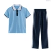 Blue sleeves, set, with short sleeve