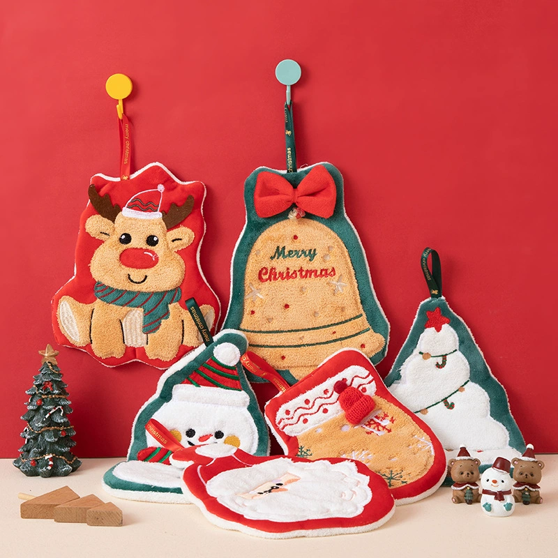 2024 новые подарки для рук милые рождественские полотенца утолщенные полотенце для кухни тряпки трансграничные поставки