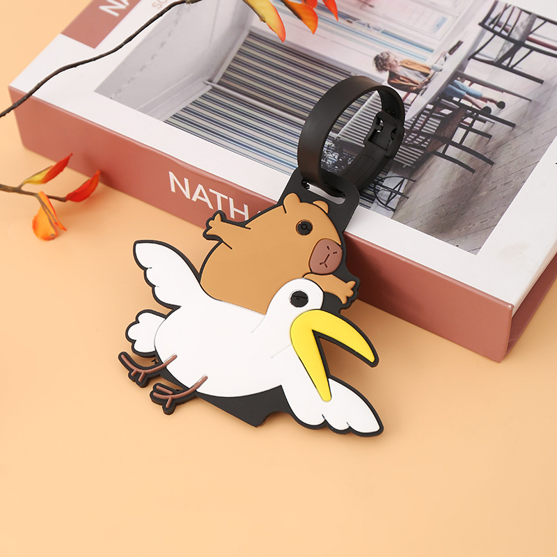 Capybara bagagerem i silikon för väskor och ryggsäckar_voghion.com