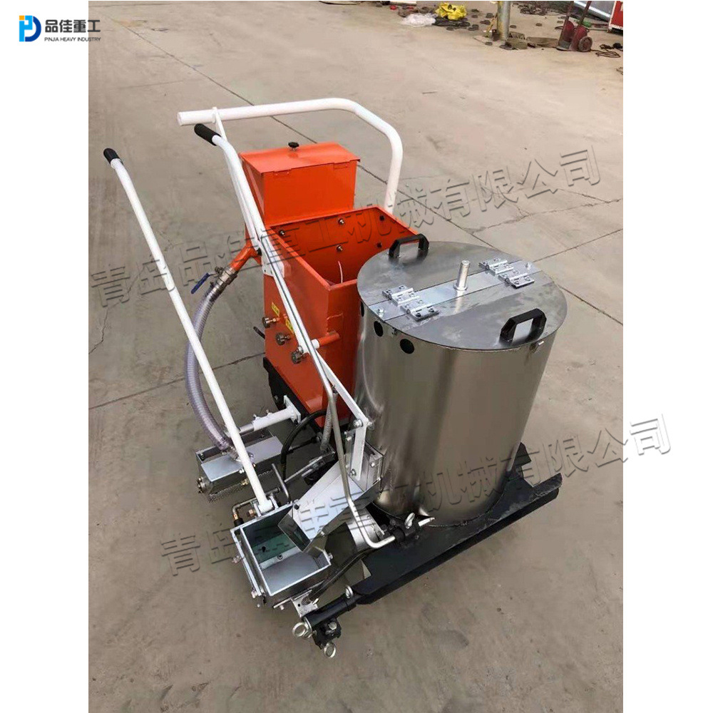 手推式热熔划线机 道路标线施工设备 双层不锈钢保温加热涂料机