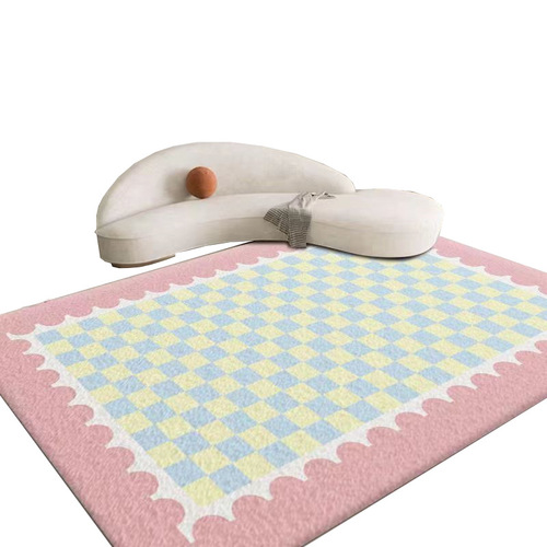 ins fresh imitation cashmere carpet thickened four seasons universal bedroom girls long strip floor mat living room full floor bay window mat