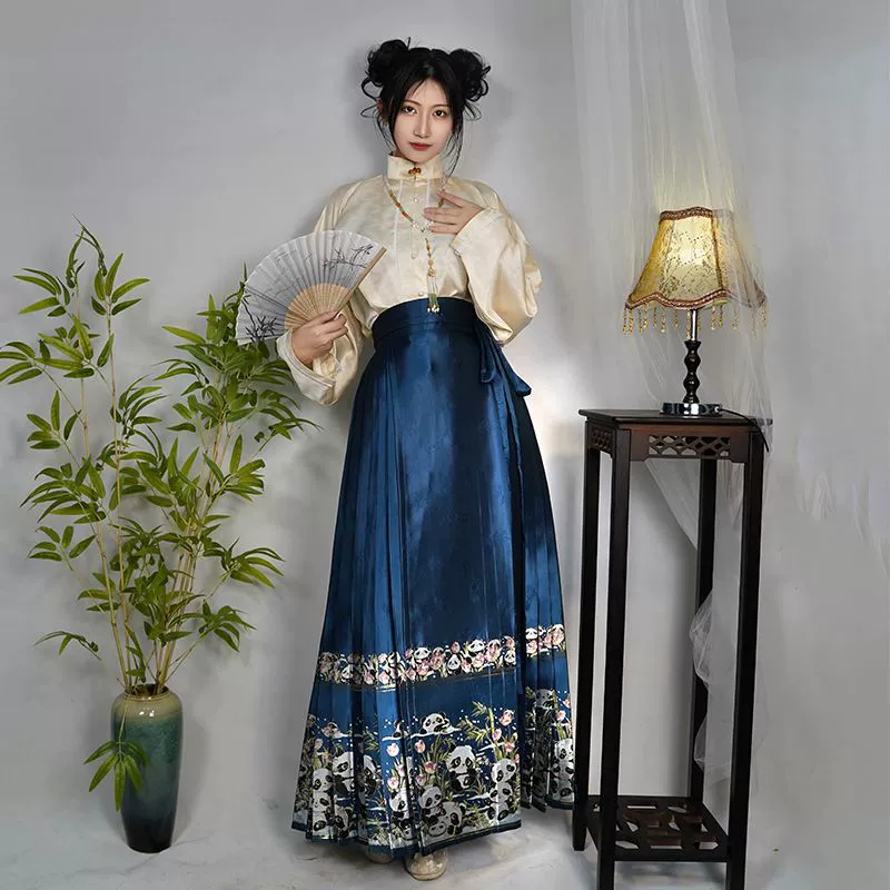 Оригинальная бамбуковая сокровищница Ming Han одежда женская 2023 Новый вышитый жилет юбка костюм осень-зима толстый китайский стиль