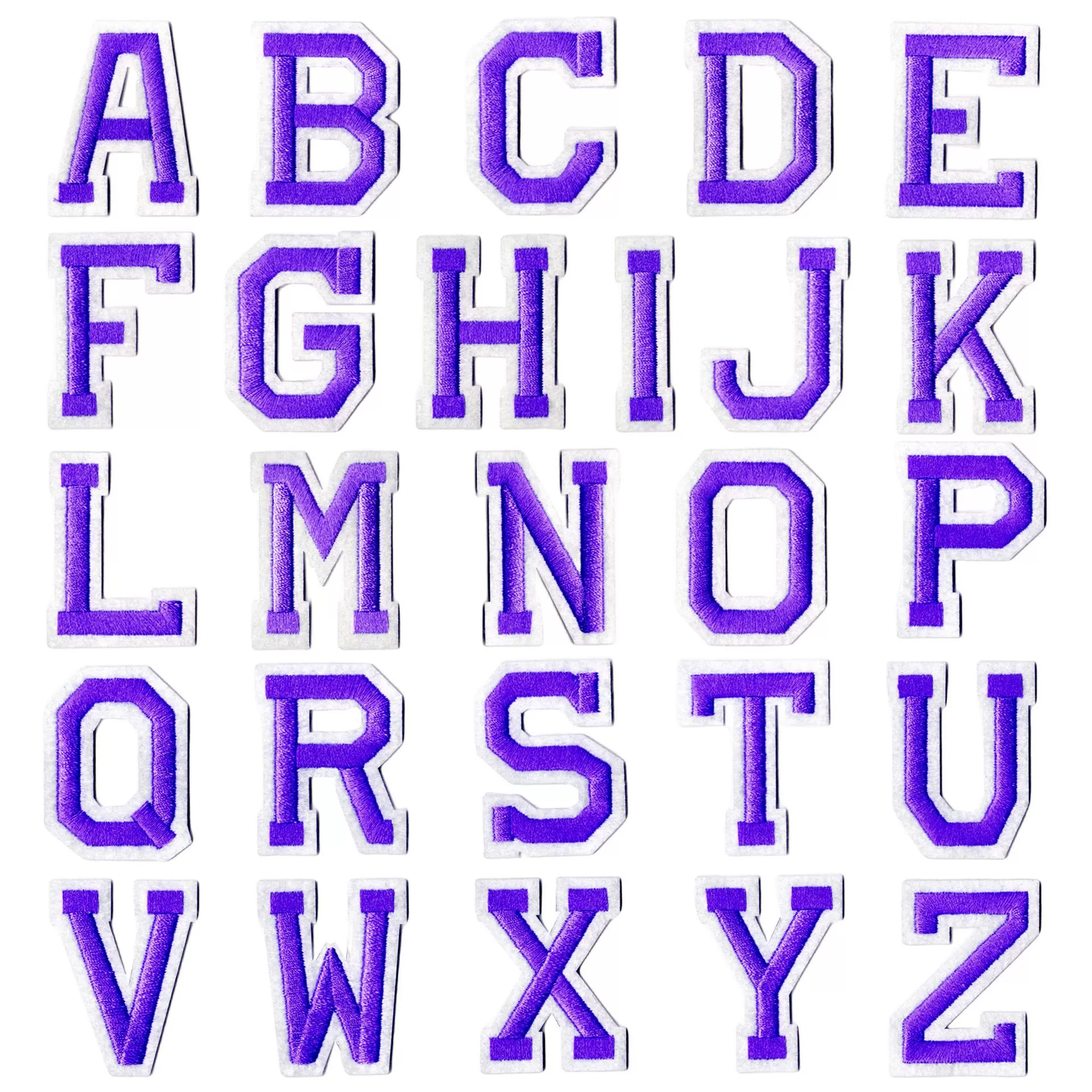 [Переведено] Alphabet Embroidery Patches (Yongxin) 26-Letter Set, Iron-on Fabric Letters, Multi-Color Options