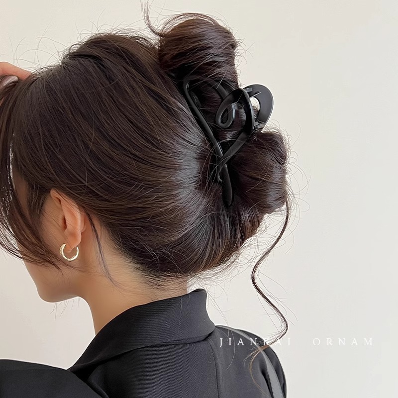 ins 大型グリッパーシャーククリップハイエンドミックスカラーヘアピン女性のヘアボリュームマルチプレートヘアピン多用途気質帽子|undefined