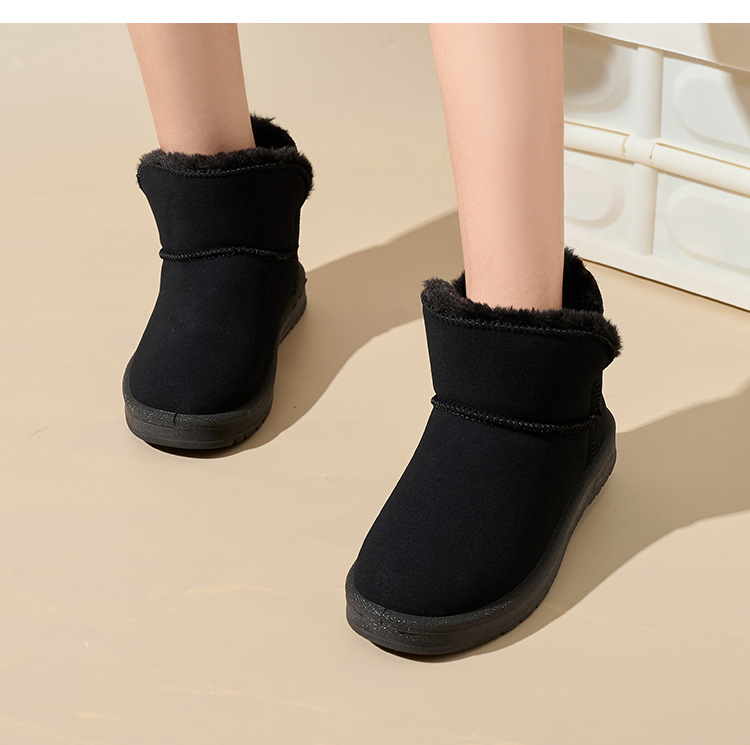 Botas de nieve nuevas de invierno para mujer, casuales, más cachemira, algodón grueso para nieve, cien piel de oveja, cachemira, zapatos de algodón cálidos, zapatos de mujer_voghion.com