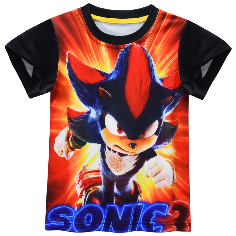 Spot Short-Sleeved Sonic - Sonic the Hedgehog Kidsren's Summer Short-Sleeved T-Shirt Top 32146