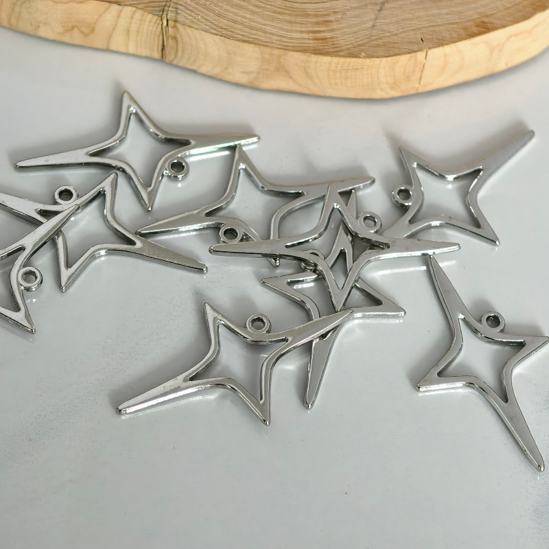 DIY Jewelry Accessories Alloy Hollow Five-Pointed Star Earrings Necklace Bracelet Materials Source Factory Wholesale DIY Jewelry Accessories Alloy Hollow Five-Pointed Star Earrings Necklace Bracelet Materials Source Factory Wholesale
