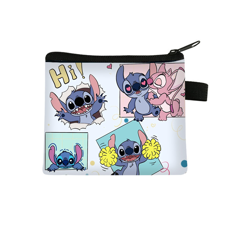 Monedero Infantil de Stitch, Popular en 2025, para Monedas, Llaves, Audífonos, Cartera de Poliéster con Dibujos Animados, Venta al Por Mayor