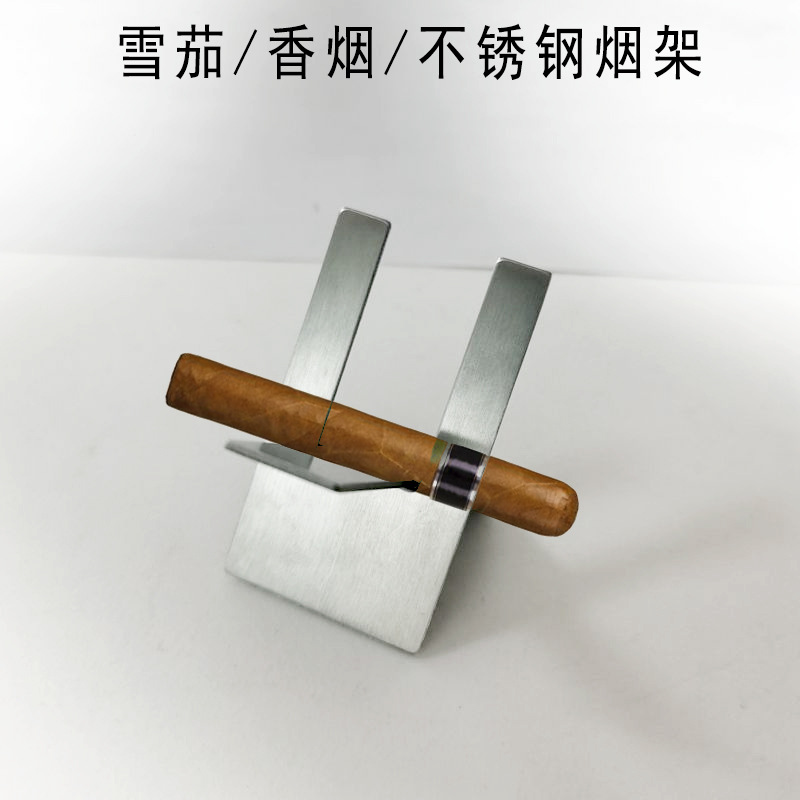 Soporte para cigarros plegable de acero inoxidable 430 – trípode portátil, estilo simple, stock al por mayor