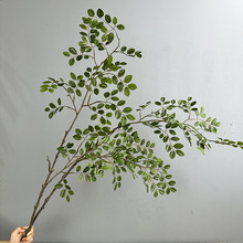 仿真槐树 榕树叶家居装饰树枝软装花艺橱窗清香木红继木绿植造景