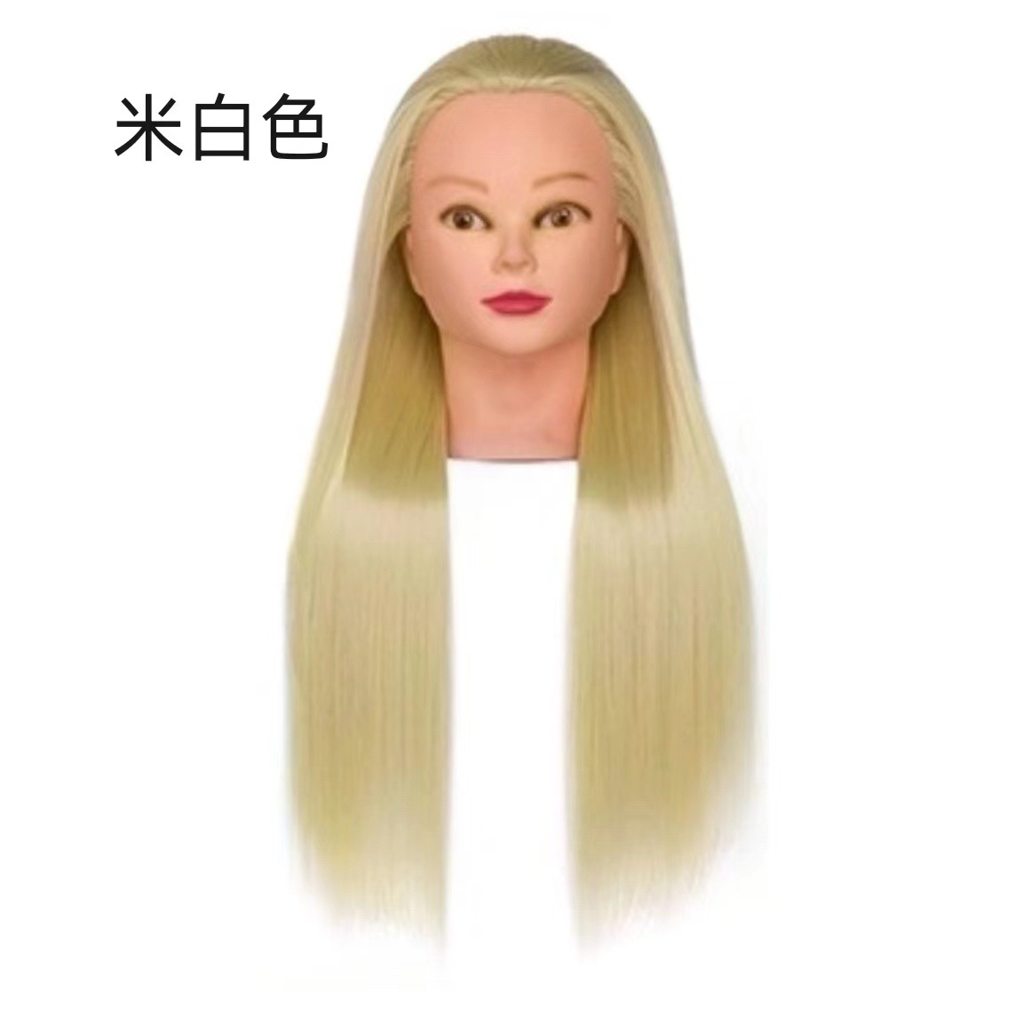 Soporte de escritorio blanco cremoso (con maquillaje)