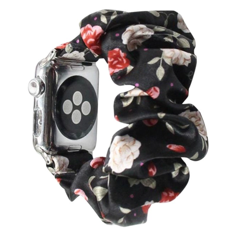 Трансграничный модный ремешок для Apple Watch с одной петлей, женский цельный эластичный ремешок с радужным принтом, персонализированный ремешок для Apple Watch