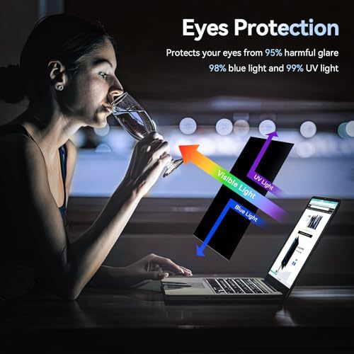 Suitable for Hp Laptop Screen Privacy Protection and Anti-Blue Light Protective Film, Easy Installation with Snap-On Fasteners, Privacy Protection and Anti-Blue Light