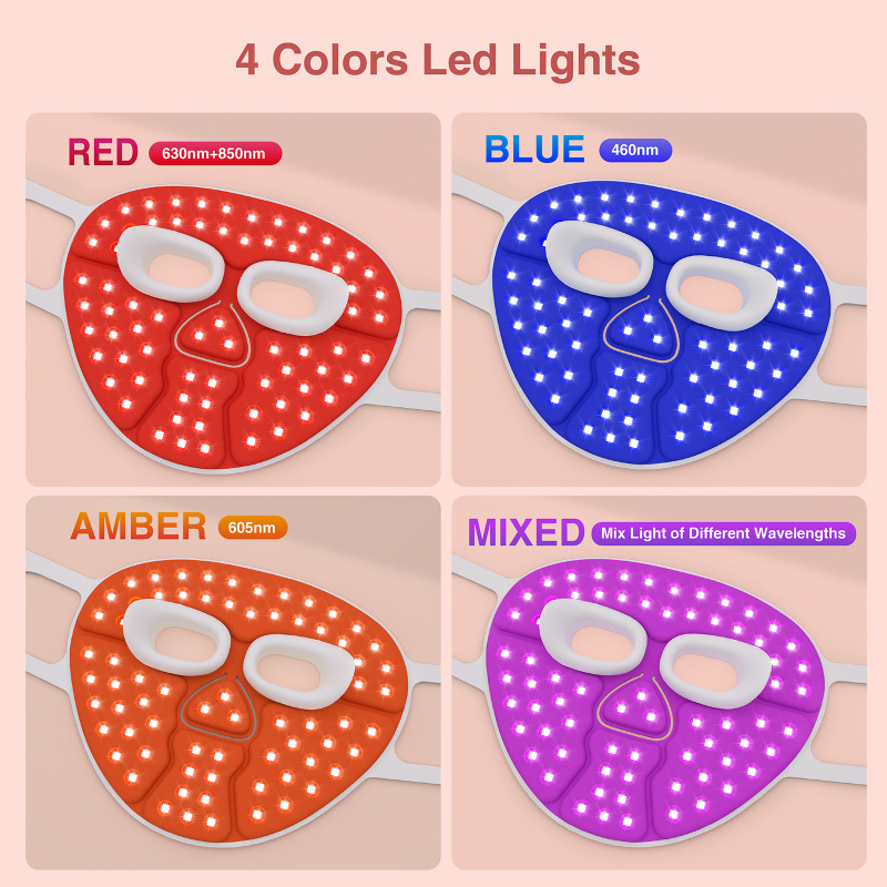 メーカー光子若返り器具美容マスクワイヤレス LED マスク近赤外線赤青光マスク美容器具|undefined