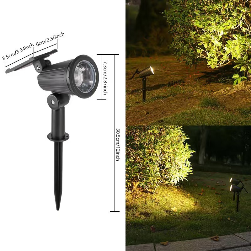 New Outdoor Solar Rgb Waterproof Garden Courtyard Lawn Lamp Tree Lamp House Landscape Lighting Spotlight