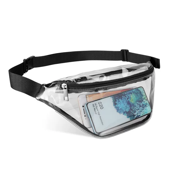 Cross-Border Pvc Transparent Waterproof Sports Waist Bag for Men and Women with Adjustable Shoulder Straps Chest Bag Simple Outdoor Sports Beach Bag