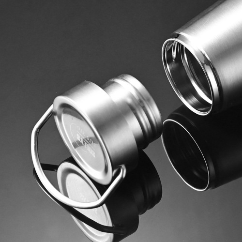 P616 American large-mouth sports bottle all-steel lid outdoor sports water bottle with handle lid