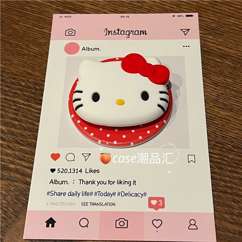 【バブルソーユニバーサル】ハローキティ マグネットスタンド KTキャット 格納式エアバッグ ペーストスタンド 取り外し可能|undefined